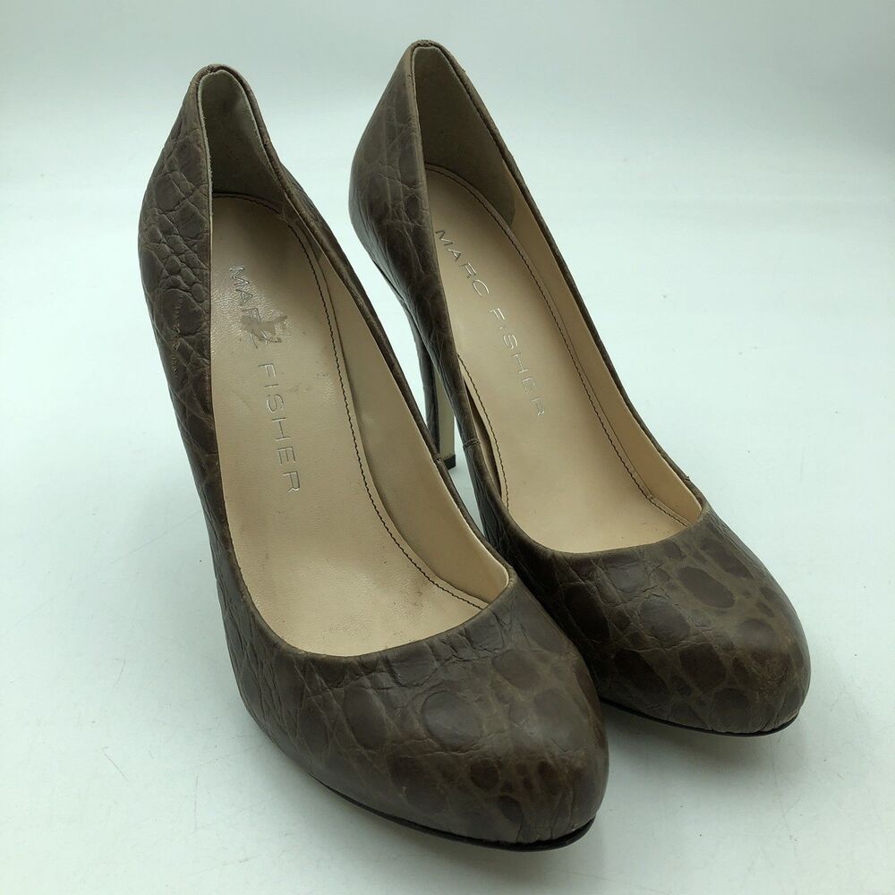 Marc Fisher Claire Heels Crocodile Print, Size 8.5